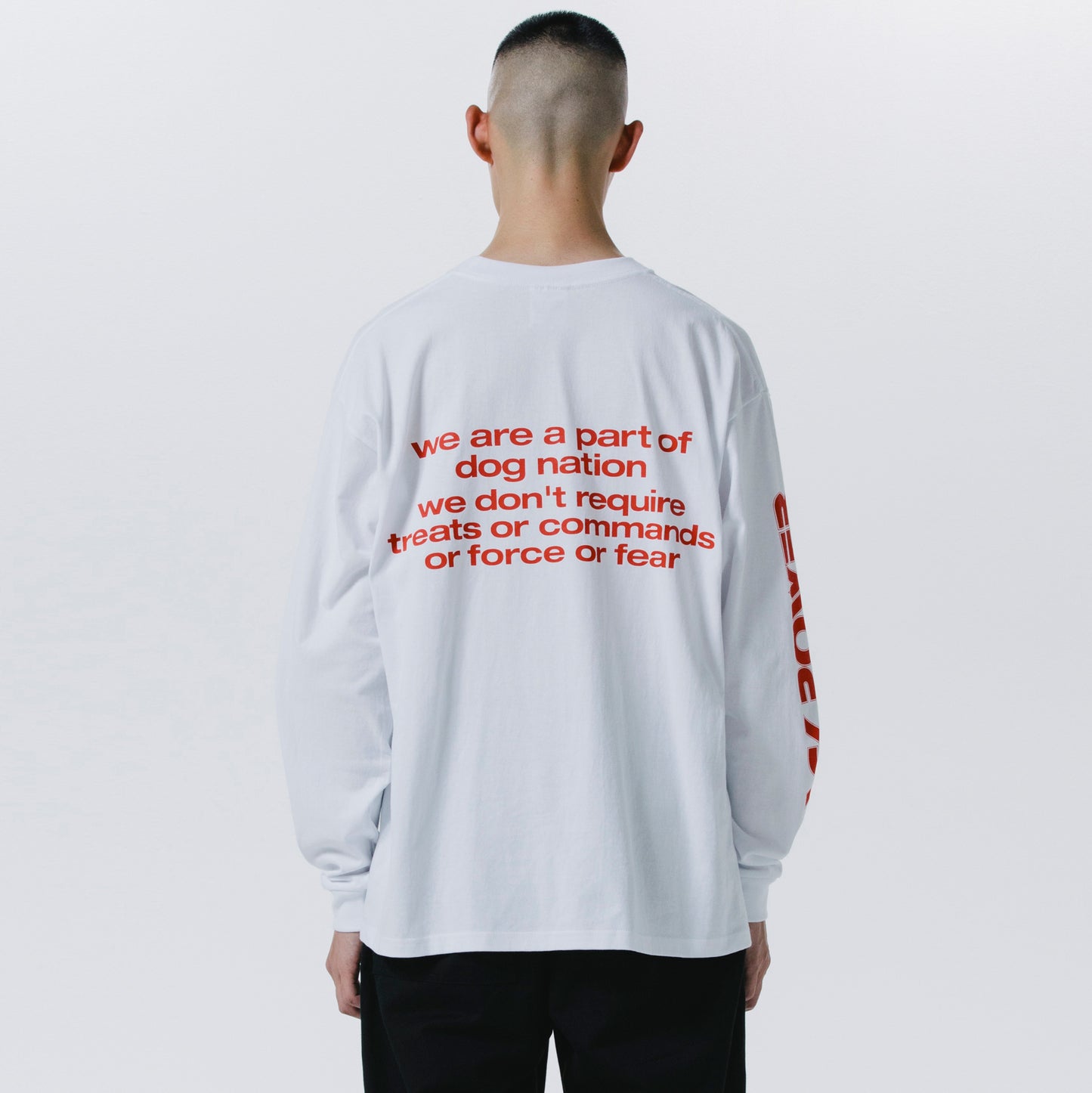 【SALE】ROTTWEILER ロットワイラー DOG LOGO LS TEE - WHITE -