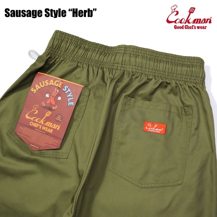 Cookman クックマン シェフパンツChef Pants Sausage Style GREEN