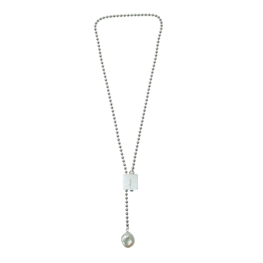 HERGO ハーゴ  square clip pearl necklace