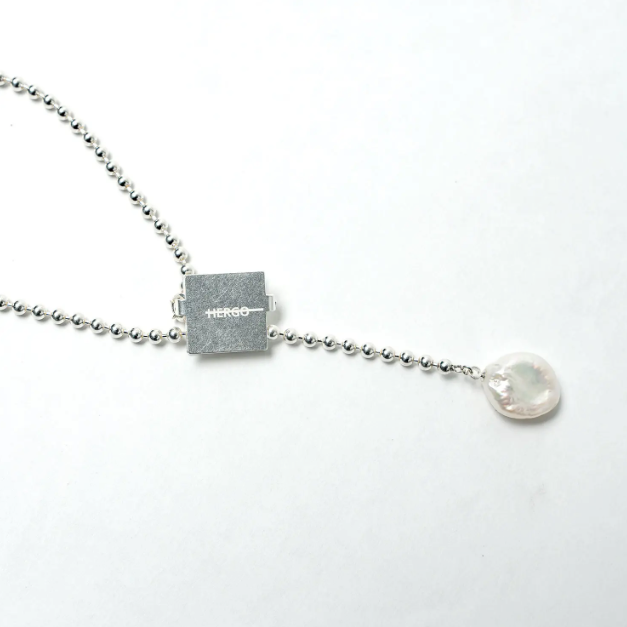 HERGO ハーゴ  square clip pearl necklace