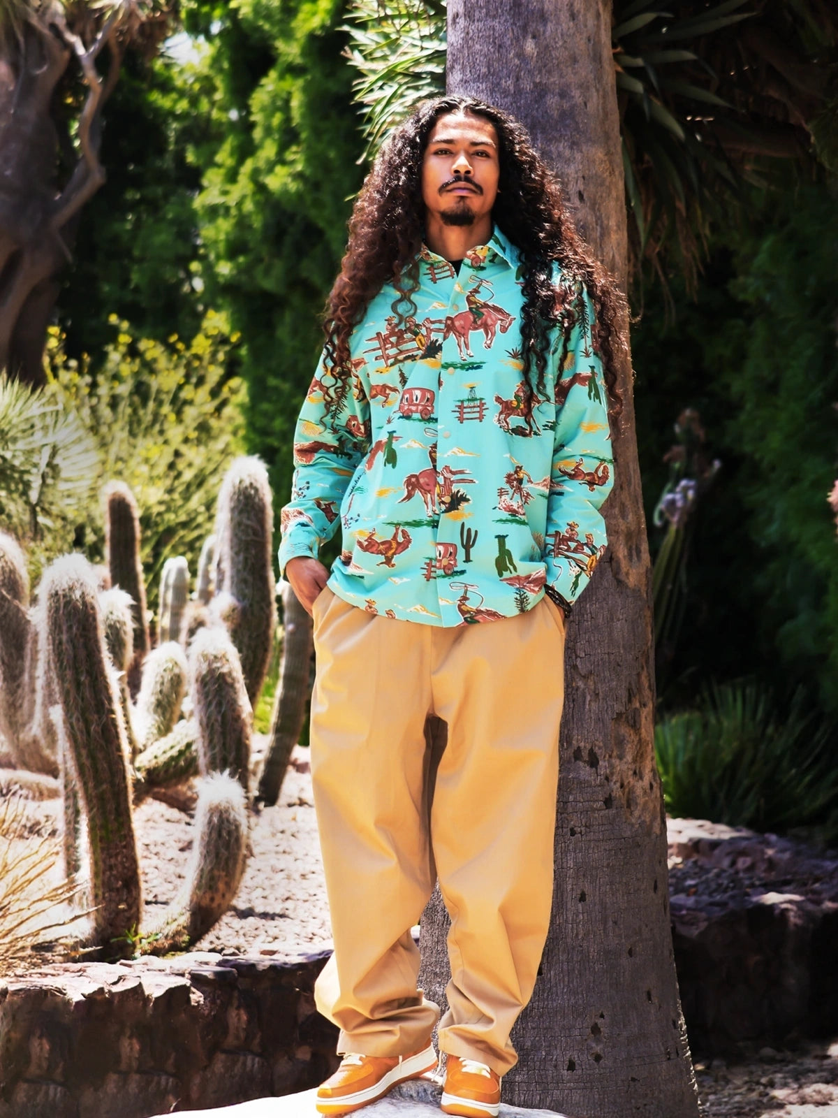 Cookman クックマン Work Shirts Long Sleeve Western - Light Blue -