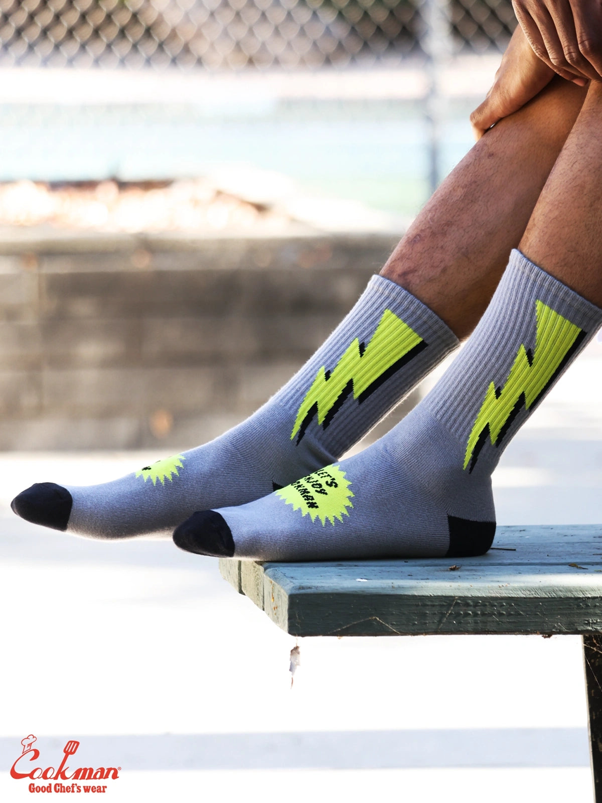 Cookman クックマン ソックス Rib Crew Socks Lightning Gray