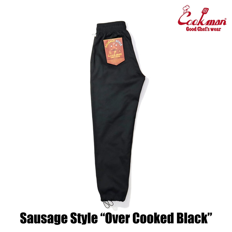 Cookman クックマン シェフパンツChef Pants Sausage Style BLACK