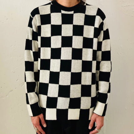 AS STANDARD アズスタンダード Check Knit L/S