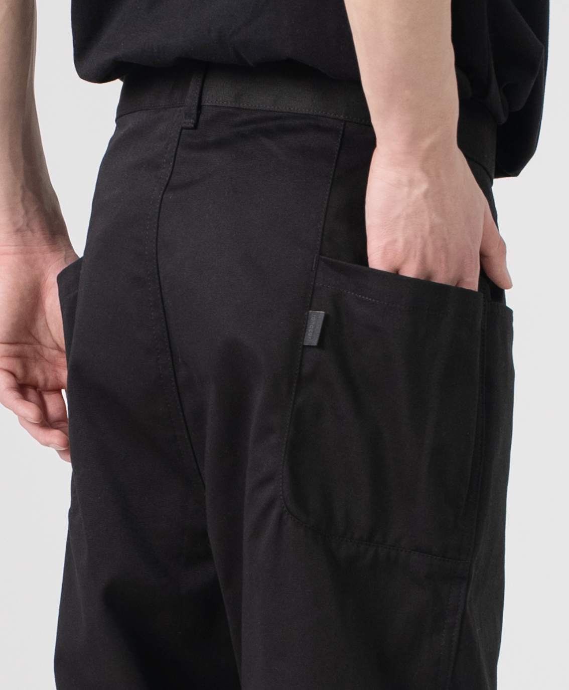 rehacer レアセル Side Pocket Tapered Washed Pants - BLACK -