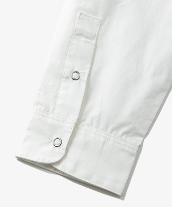 rehacer レアセル Botanical Sleeve Typewriter Shirt - WHITE -