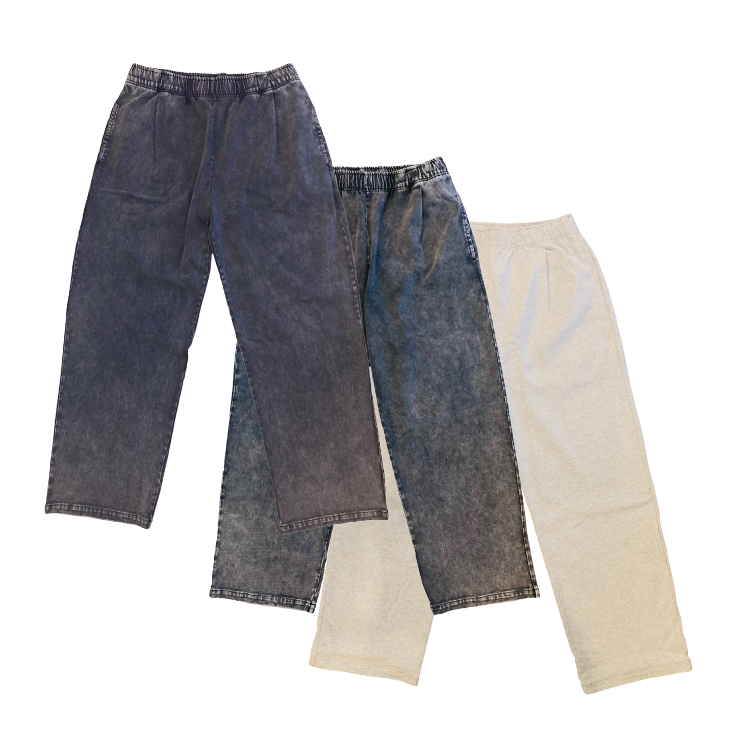 ONEITA Super heavy weight Chemi wash WIDE pants NAVY