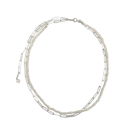 HERGO ハーゴ Flat Chain Baby Pearl Necklace