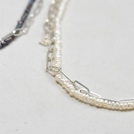 HERGO ハーゴ Flat Chain Baby Pearl Necklace