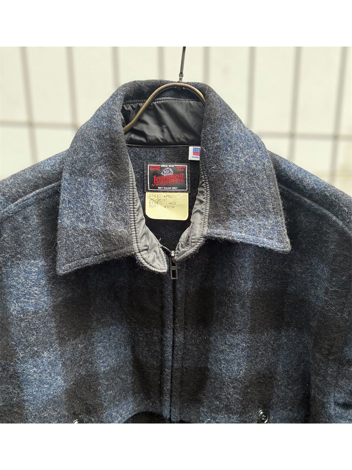 USED COLLECTION ユーズドコレクション JHONSON WOOL JACKET - BLUE -