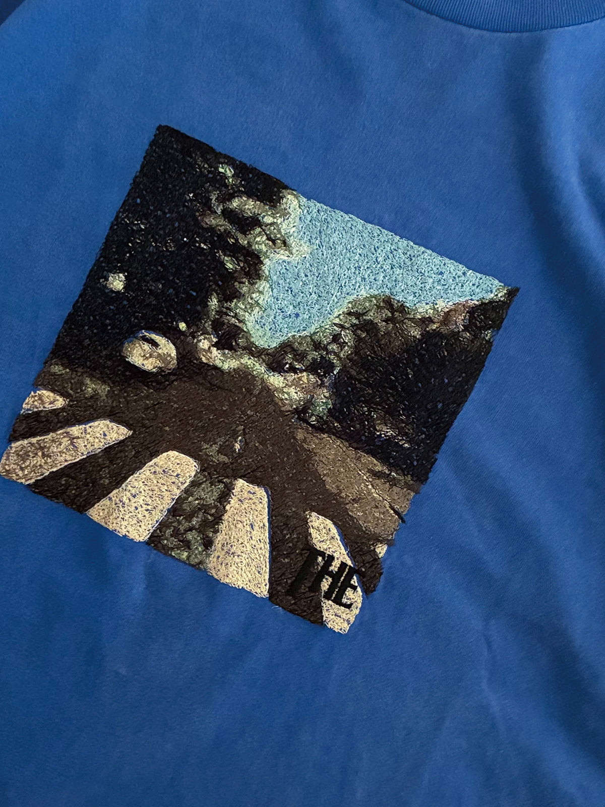 THE JEAN PIERRE ジャン・ピエール PHOTO EMB SS TEE - FADE BLUE -