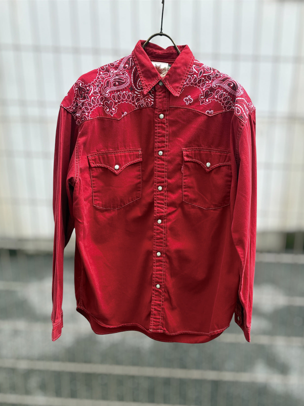 Nasngwam ナスングワム Nasngwam BANDANA WESTERN SHIRTS- RED -