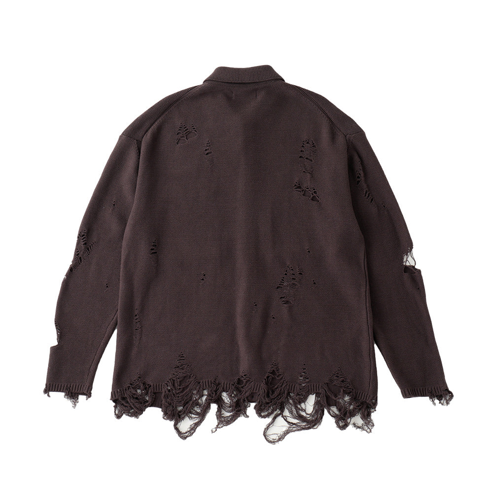 THE JEAN PIERRE ジャン・ピエール Grunge Destroy Knit Shirt