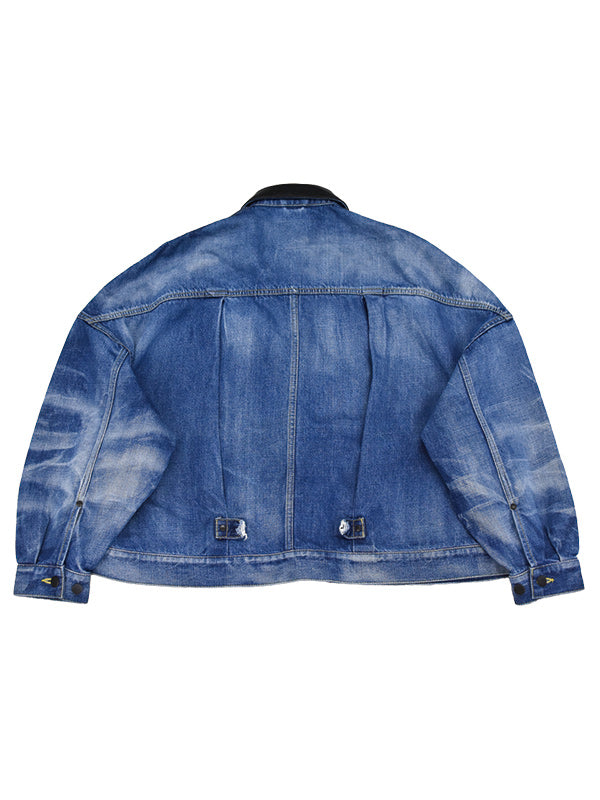 THE JEAN PIERRE ジャン・ピエール 11XL Trucker Jacket - VINTAGE BLUE -