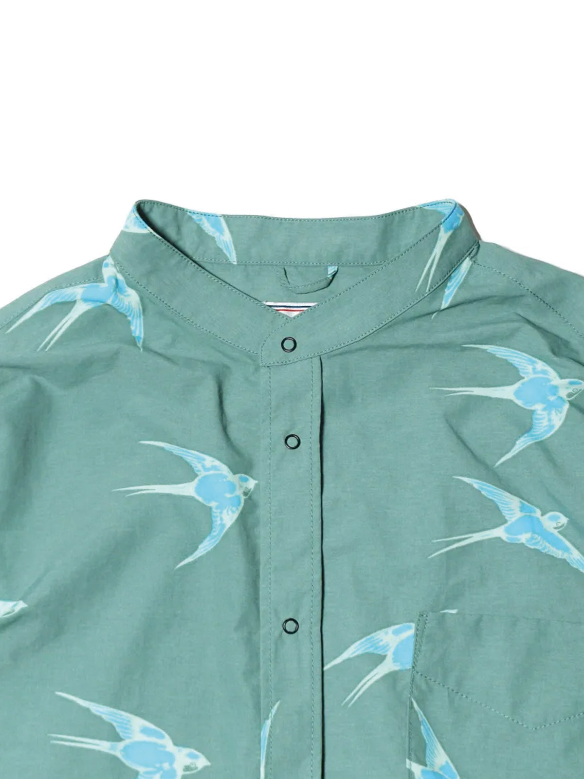 NATAL DESIGN ネイタル デザイン HOME BOUND BANDCOLLAR SHIRTS - ASH MINT -