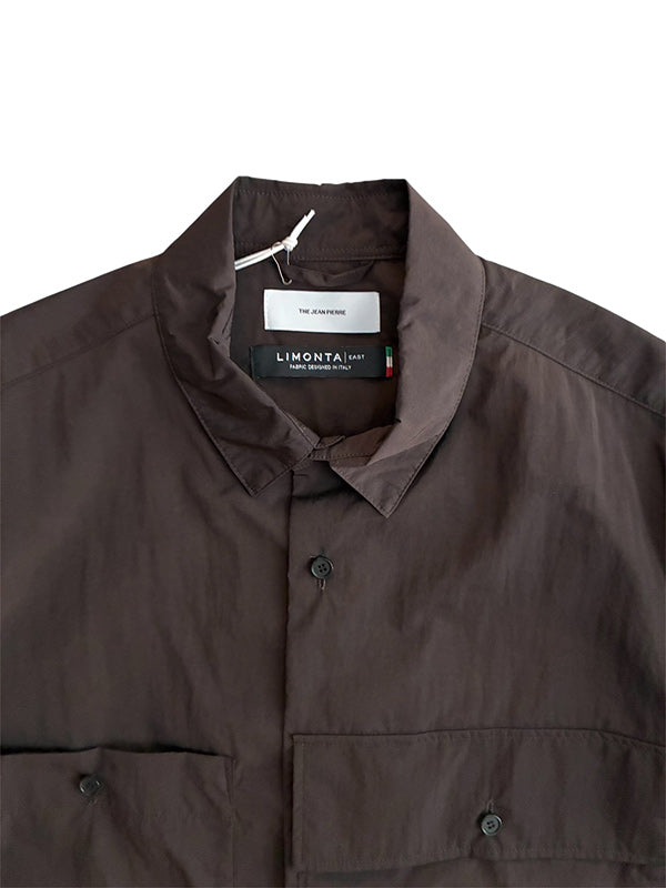THE JEAN PIERRE ジャン・ピエール Beta Shirt NYLON - DARK BROWN -