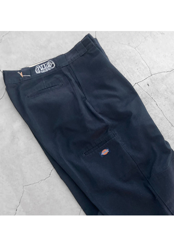 GALLAGE STUDIO REMAKE WORK PANTS DOUBLE KNEE - NAVY -
