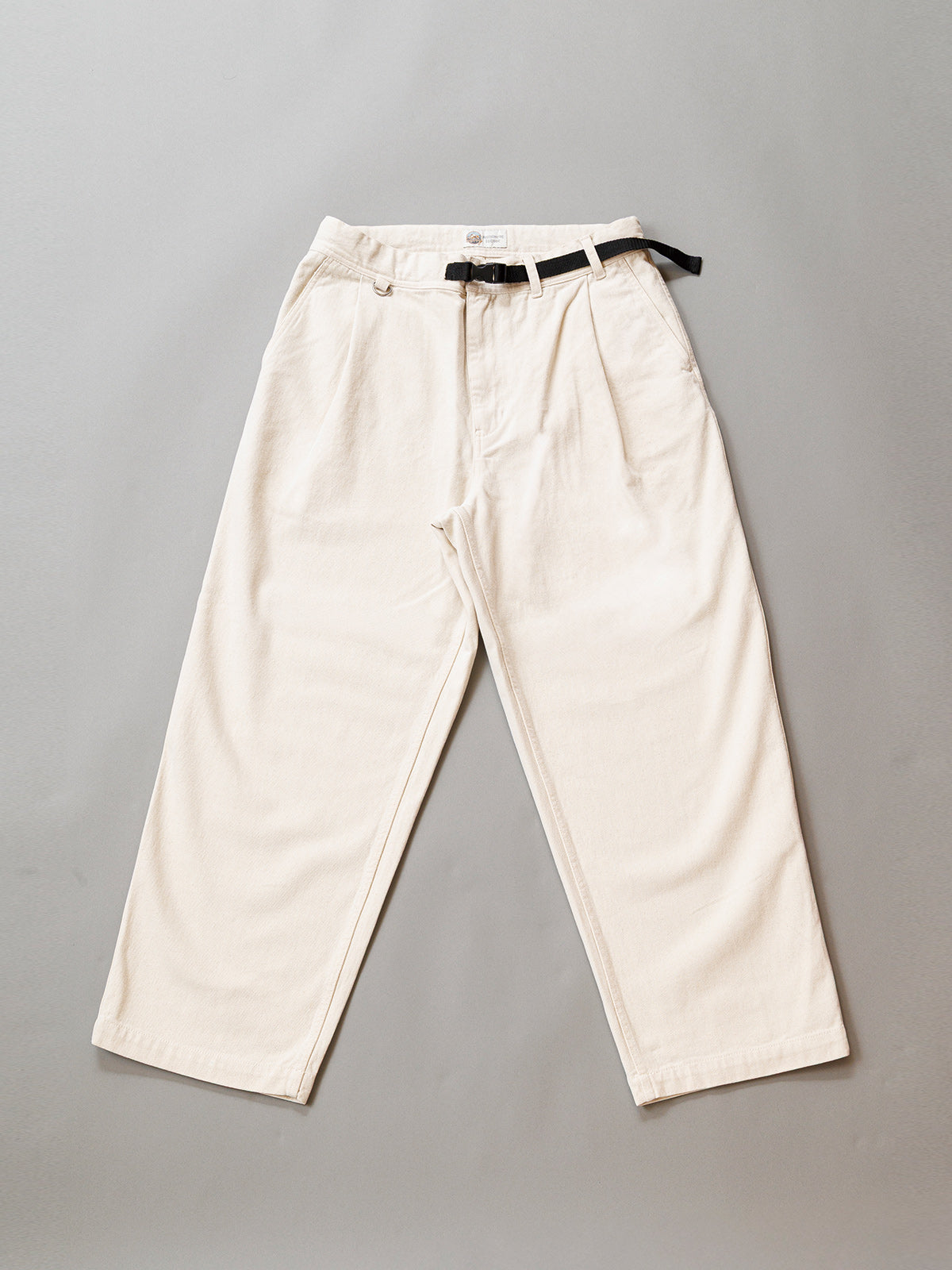 GERRY ジェリー Tuck Wide Climbing Pants(起毛デニム) - WHITE BEIGE -