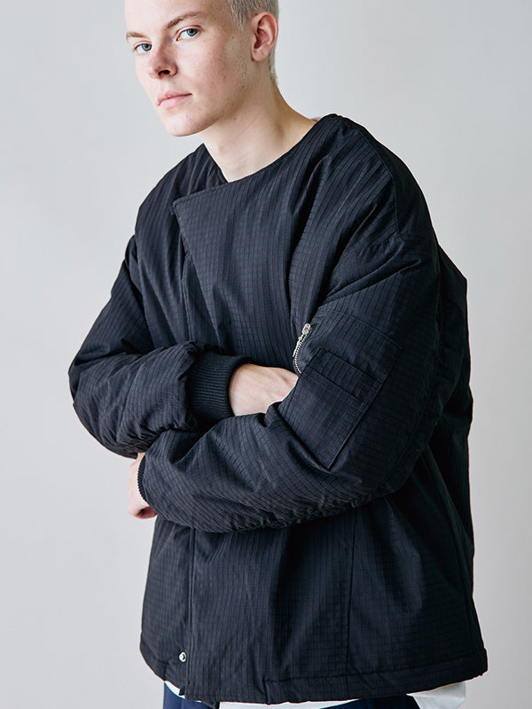 rehacer レアセル Tactical Collarless Jacket - NAVY -