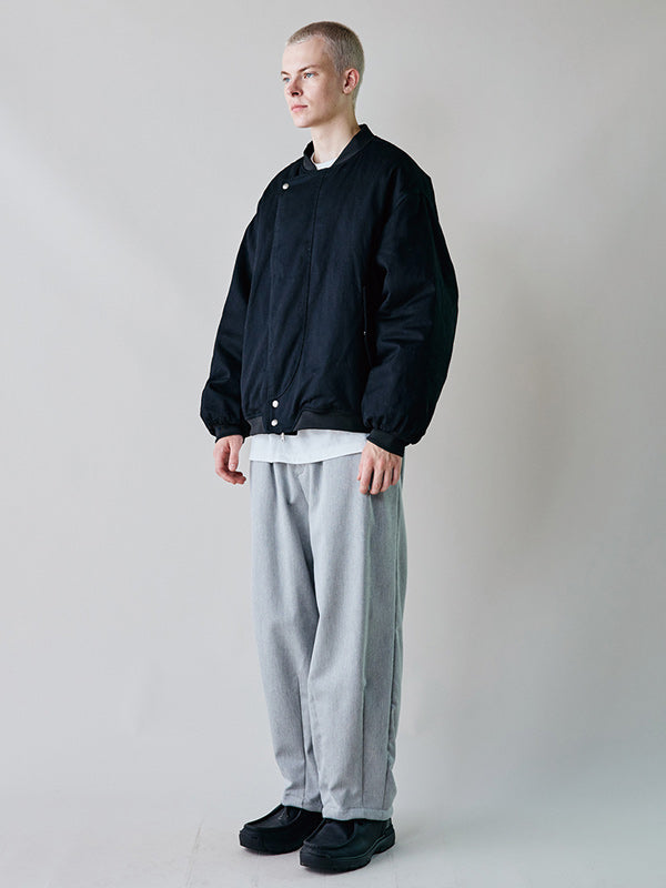 rehacer レアセル Slant Twill Bomber Jacket - BLACK -