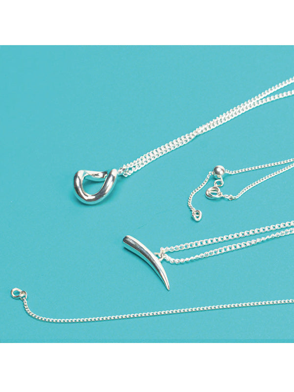 NarrativePlatoon ナラティヴプラトゥーン TSUNO top necklace - SILVER -