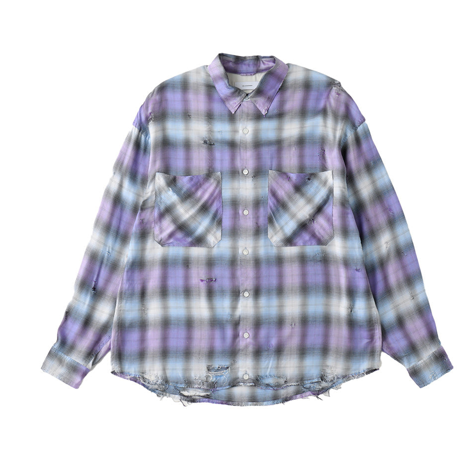 THE JEAN PIERRE ジャン・ピエール Grunge Destroy Plaid Shirt ...