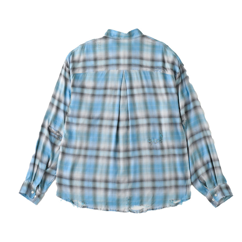 THE JEAN PIERRE ジャン・ピエール Grunge Destroy Plaid Shirt