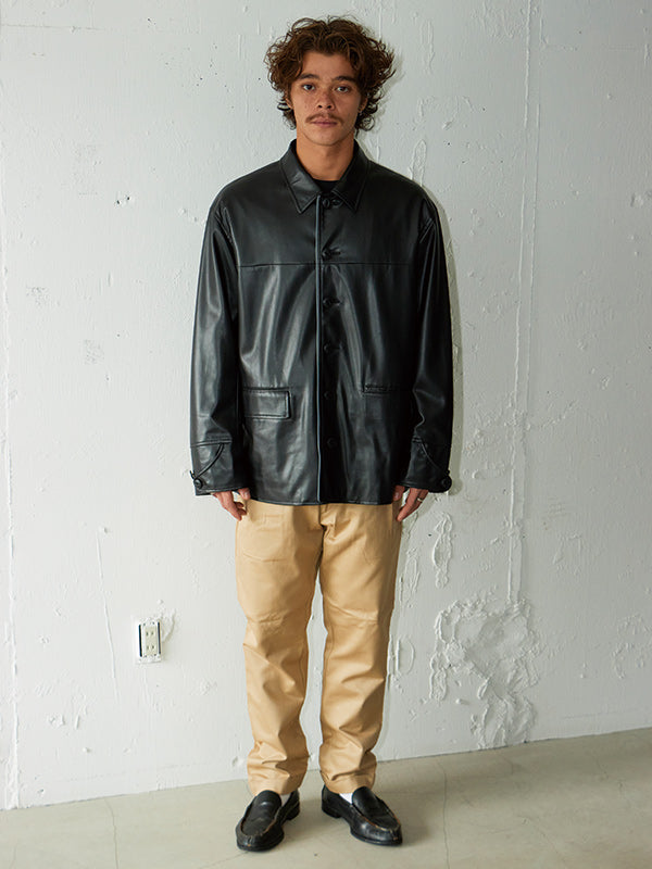 AS STANDARD FAKE LEATHER CAR COAT