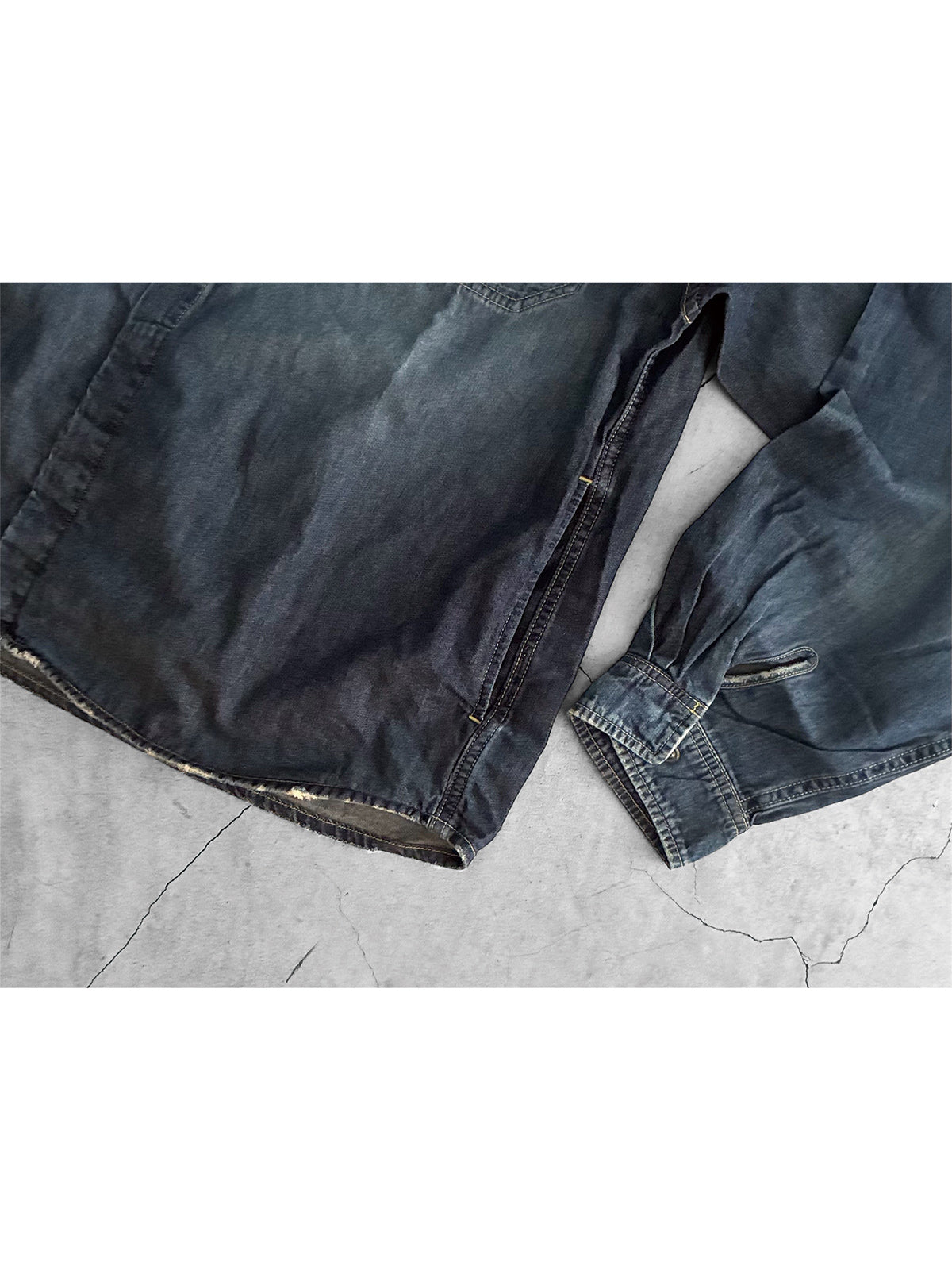THE JEAN PIERRE ジャン・ピエール Drop Pocket Denim Shirt - VINTAGE BLUE -