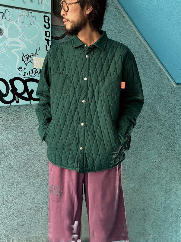 NATAL DESIGN ネイタル デザイン QUILT SHIRTS DIAMOND - IVY GREEN -