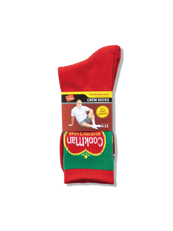 Cookman クックマン ソックス Rib Crew Socks tomato