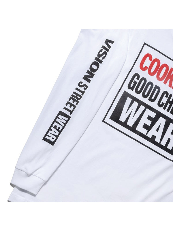 Cookman クックマン Tシャツ LONG SLEEVE TEE Vision Logo - WHITE -