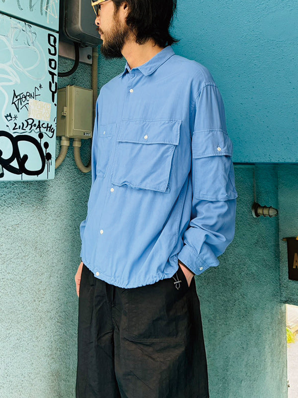 THE JEAN PIERRE ジャン・ピエール Beta Shirt RAYON - SAX -