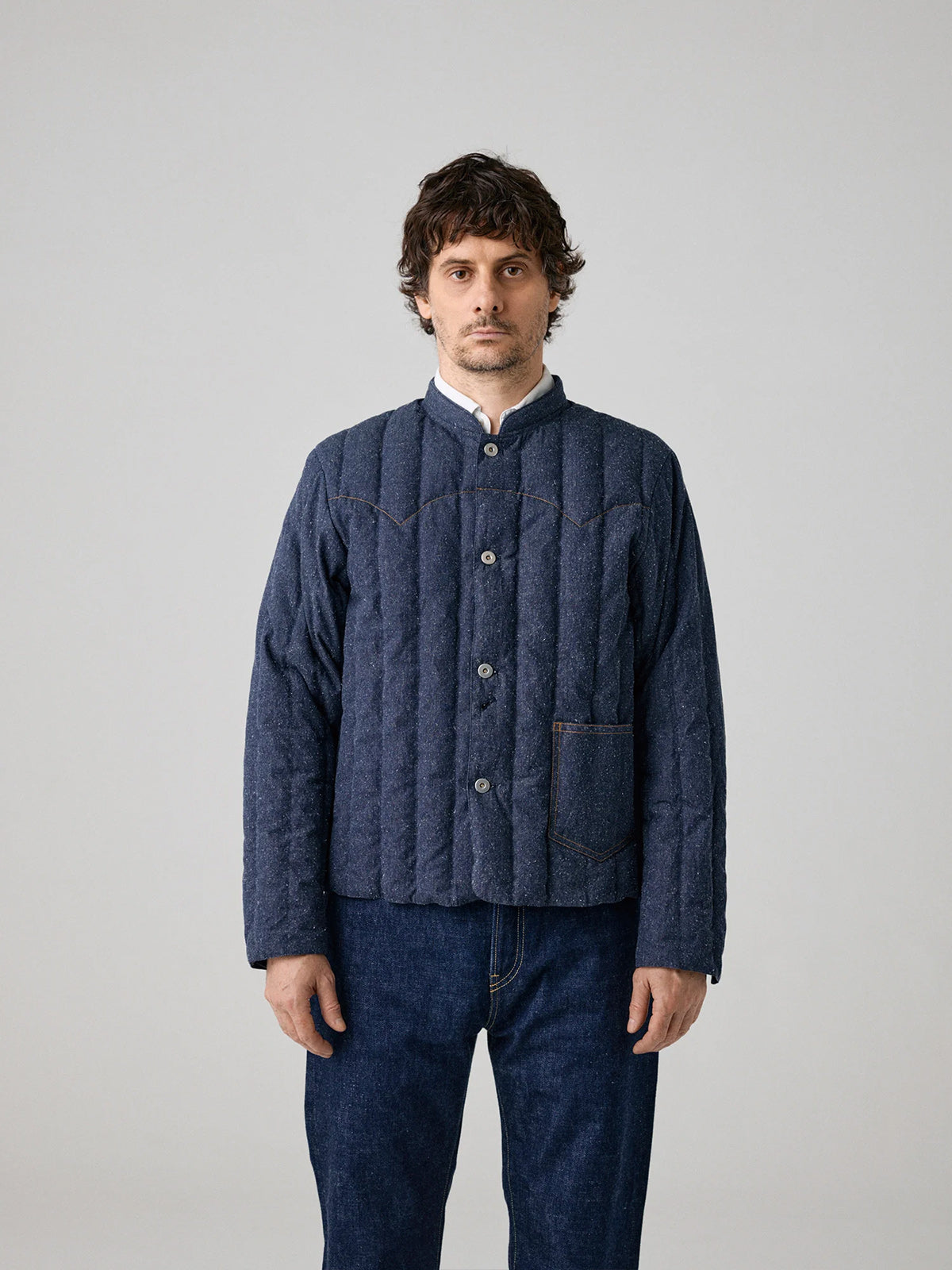 tool craft ツールクラフト DOWN MIDDLER JACKET - DENIM -