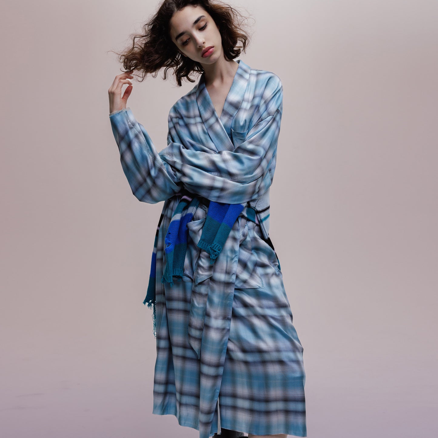 THE JEAN PIERRE ジャン・ピエール Super Fine Plaid Over Gown