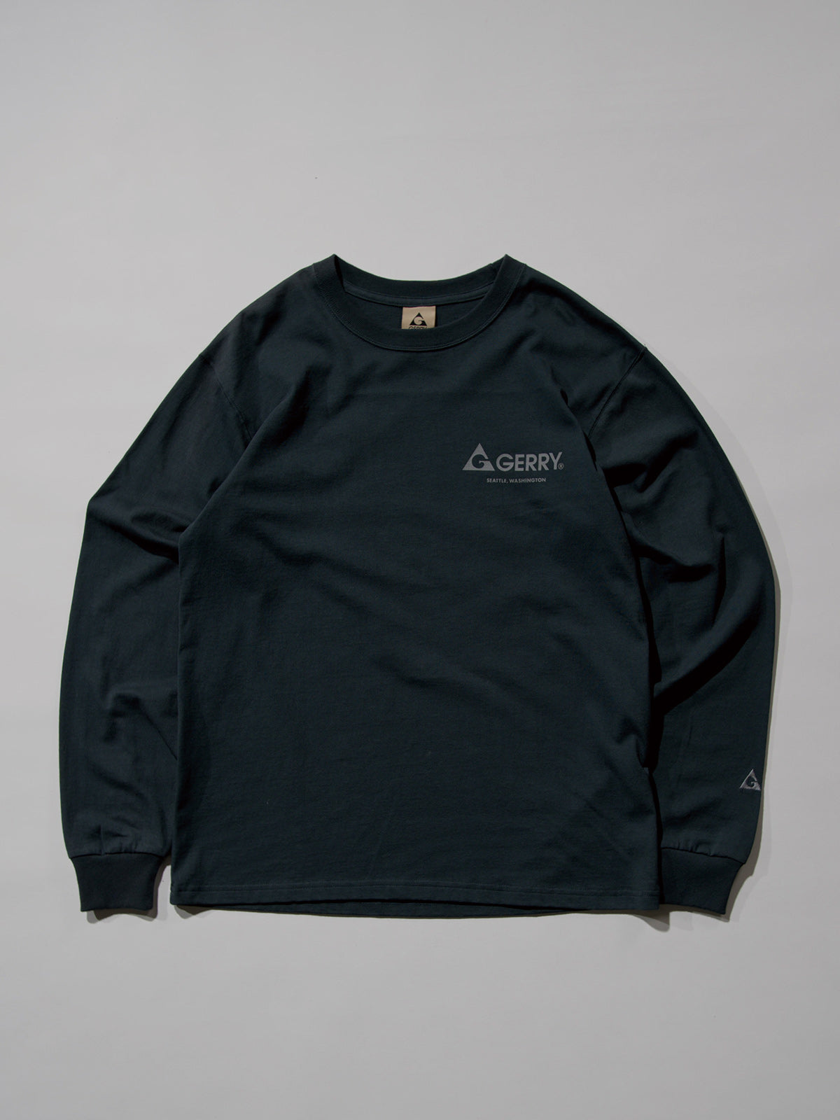 GERRY ジェリー 7.5oz Heavy Cotton Jersey L/S Graphic T - CHARCOAL -
