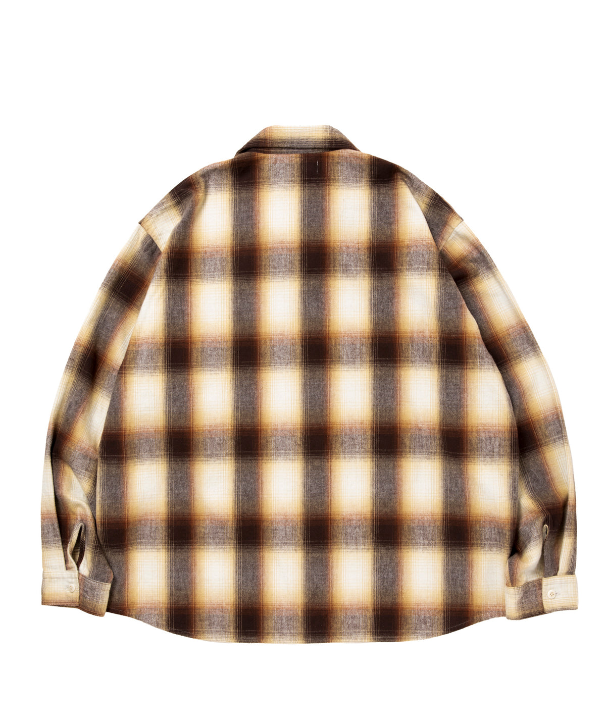 ROTTWEILER ロットワイラー R9 OMBRE CHECK SHIRT - BROWN -