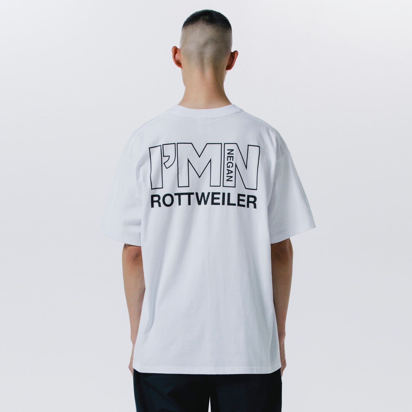 ROTTWEILER ロットワイラー WALKING DOG TEE - WHITE -