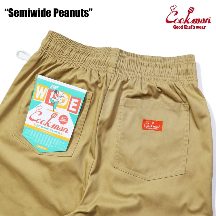 Cookman クックマン シェフパンツ セミワイド Chef Pants Semiwide Peanuts