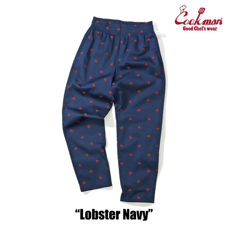 Cookman クックマン シェフパンツ Chef Pants Embroidery Lobster - NAVY -