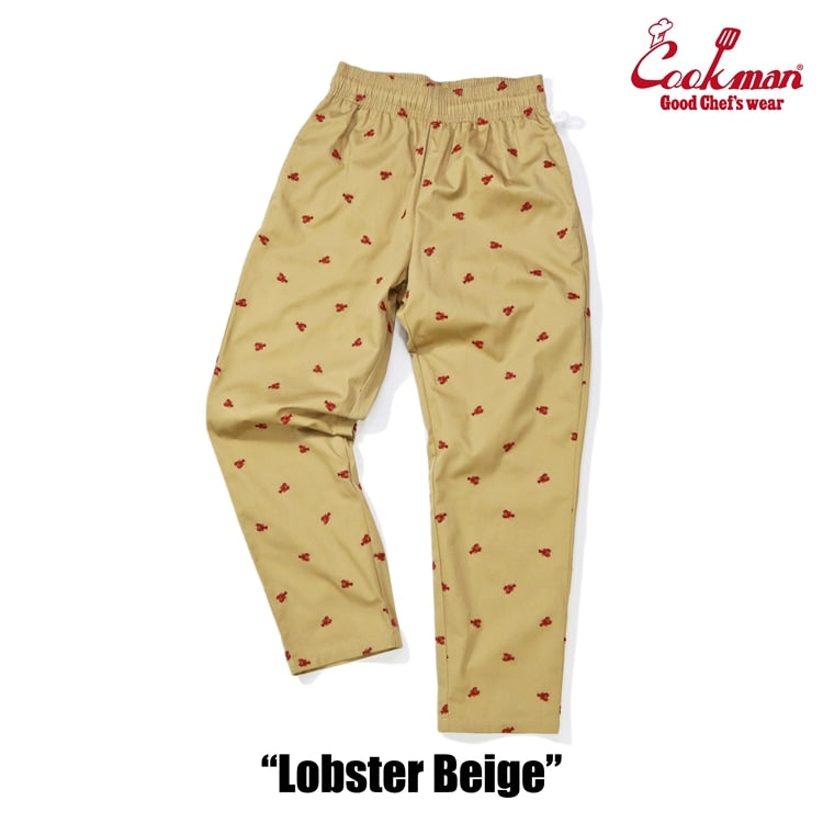 Cookman クックマン シェフパンツ Chef Pants Embroidery Lobster - BEIGE -