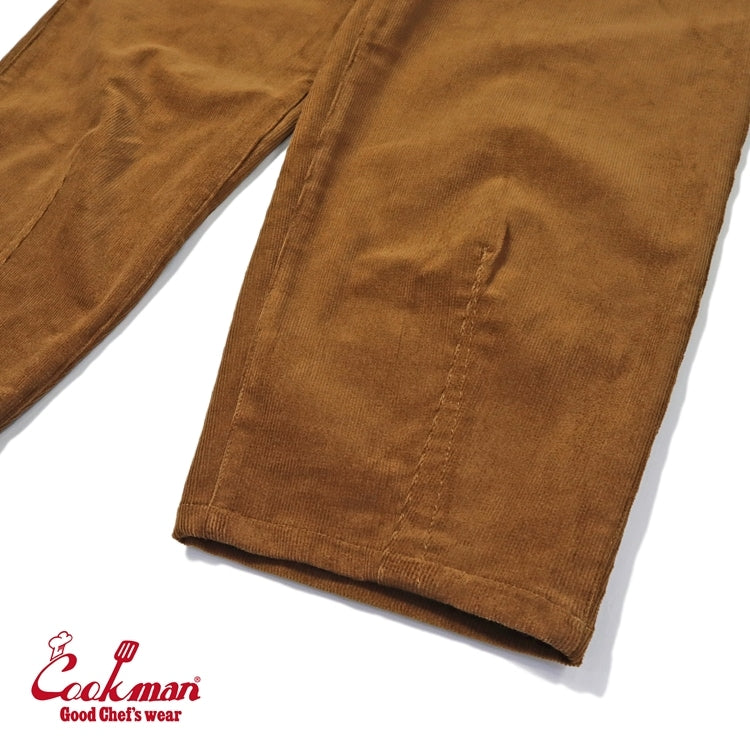 Cookman クックマン シェフパンツ Harvest Pants Cropped High Wale Corduroy Dark Brown