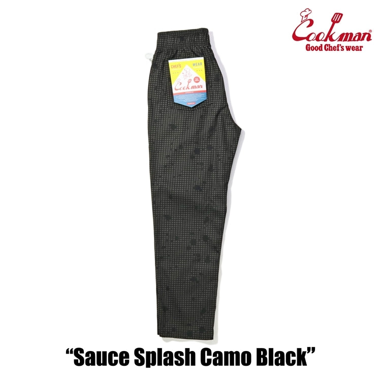 Cookman クックマン シェフパンツ Chef Pants Sauce Splash - CAMO BLACK -