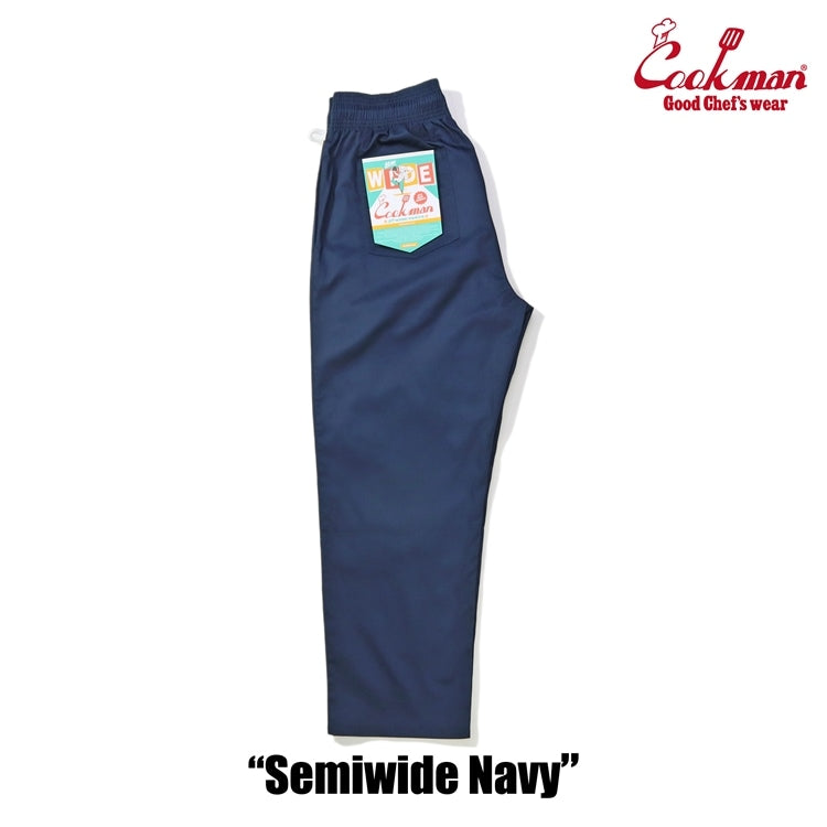 Cookman クックマン シェフパンツ セミワイド Chef Pants Semiwide Navy