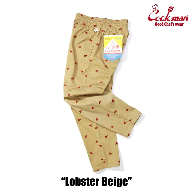 Cookman クックマン シェフパンツ Chef Pants Embroidery Lobster - BEIGE -