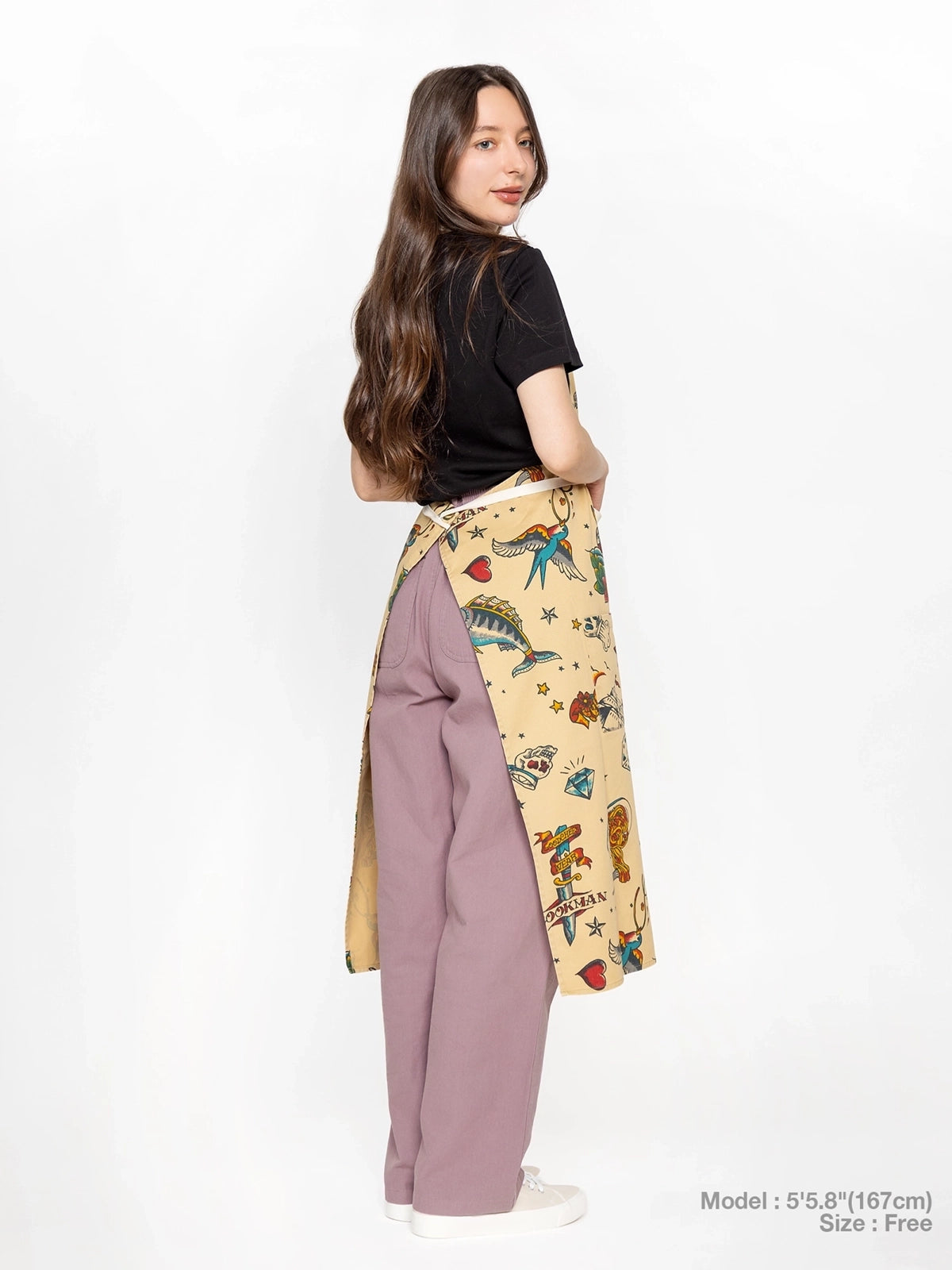 Cookman クックマン ソックス Long Apron Old Tattoo - BEIGE -