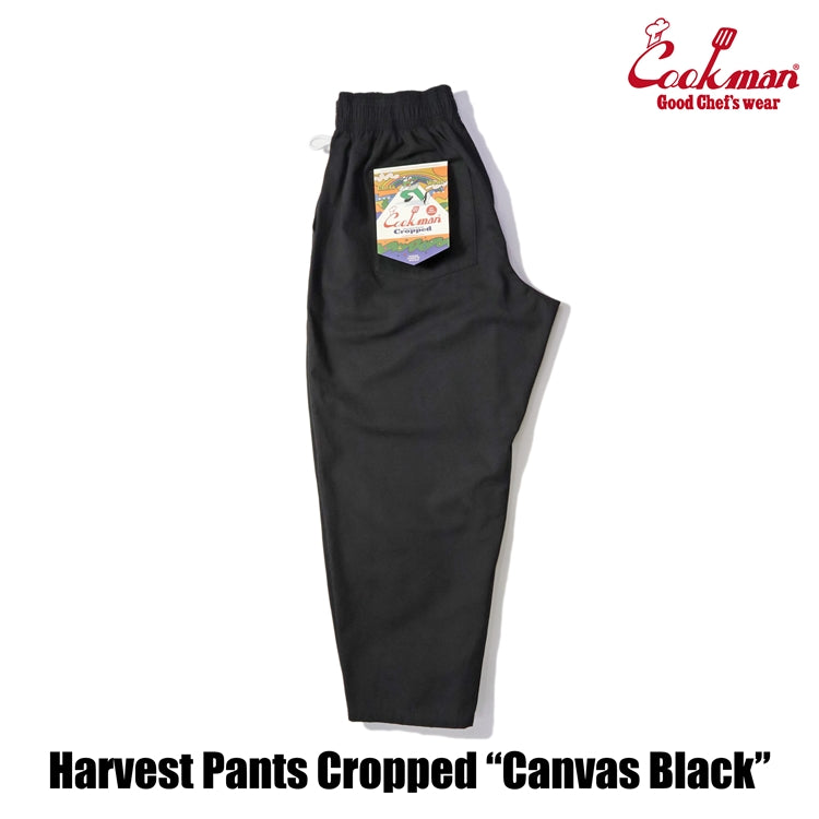 Cookman クックマン シェフパンツ Harvest Pants Cropped Canvas Black