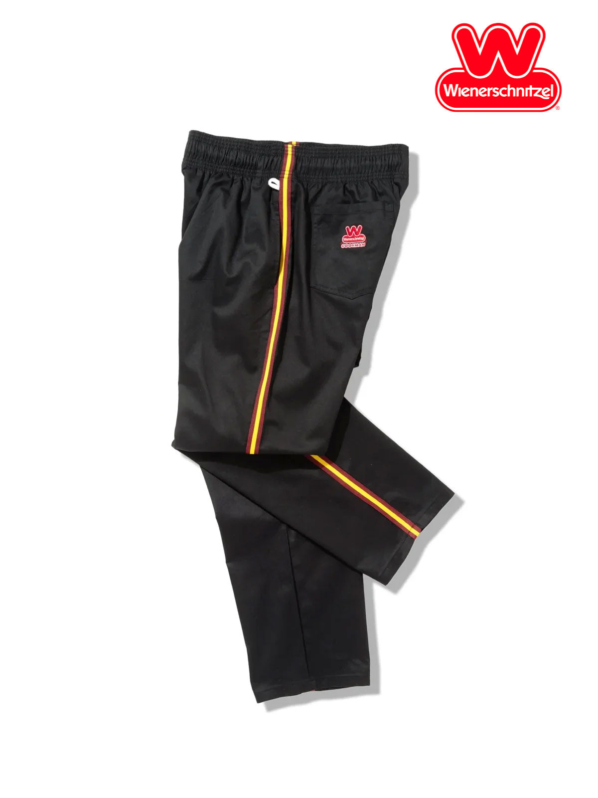 Cookman クックマン シェフパンツ Semiwide Wienerschnitzel Side Line - BLACK -