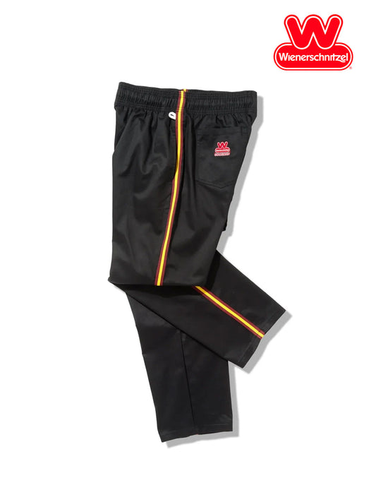 Cookman クックマン シェフパンツ Semiwide Wienerschnitzel Side Line - BLACK -