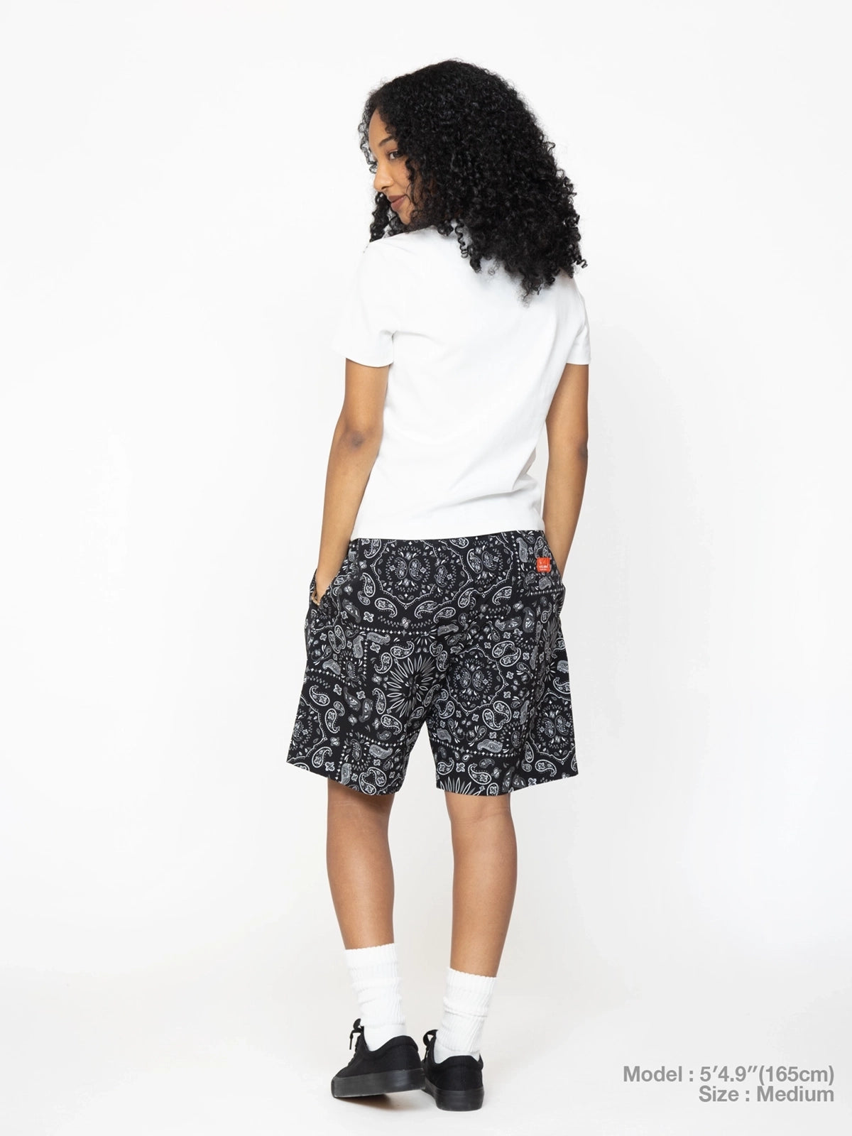 Cookman クックマン シェフパンツ Chef Pants Short Light Paisley - BLACK -